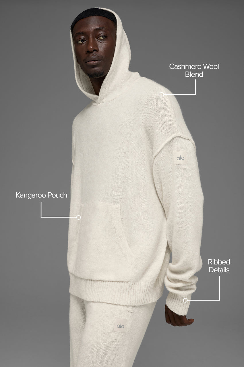 New Class Cashmere Hoodie - Bone Heather