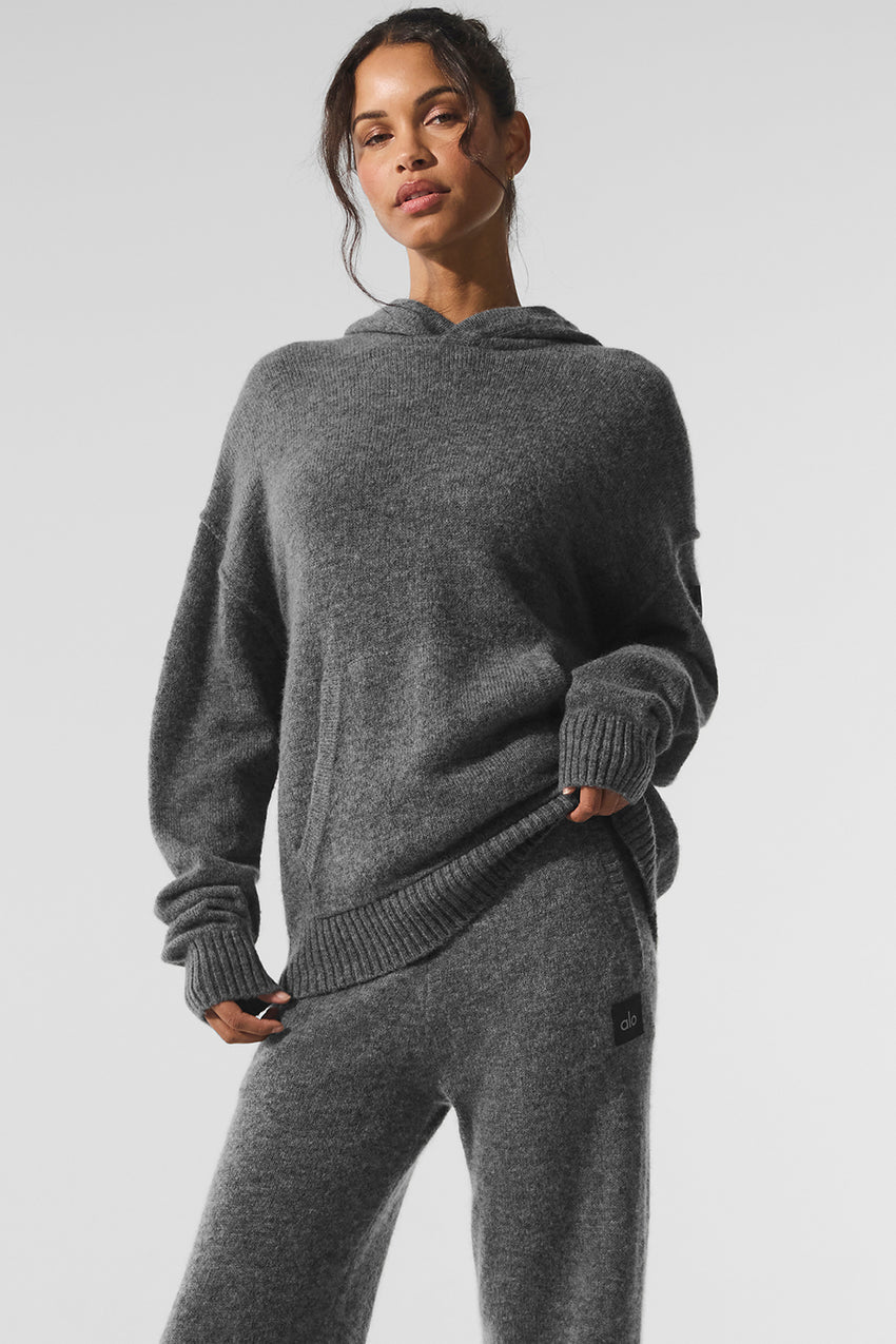 New Class Cashmere Hoodie - Bone Heather