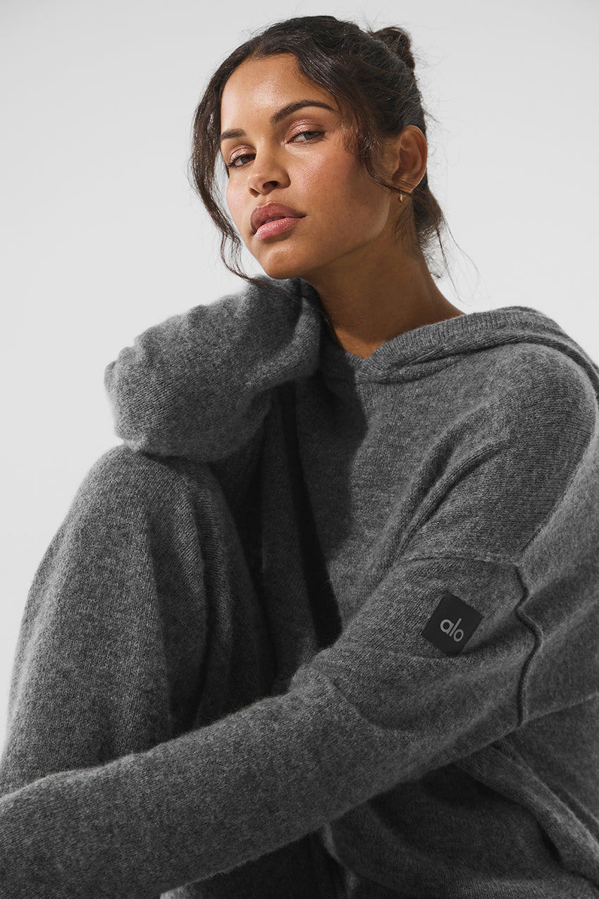 New Class Cashmere Hoodie - Bone Heather