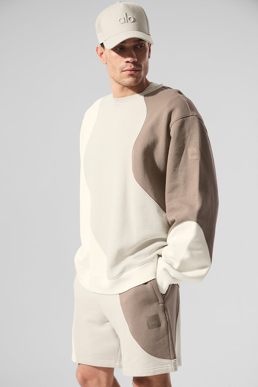 Make Waves Crew Neck Pullover - Athletic Heather Grey Tonal
