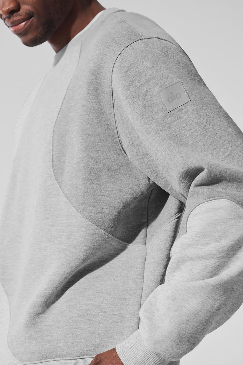 Make Waves Crew Neck Pullover - Athletic Heather Grey Tonal