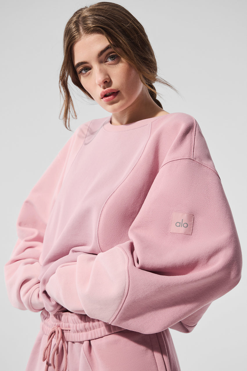 Make Waves Crew Neck Pullover - Ivory/Bone/Gravel
