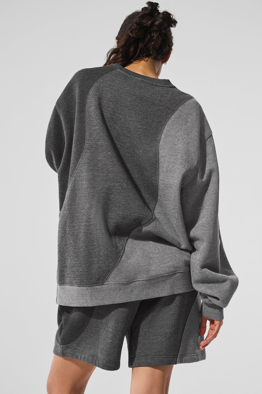 Make Waves Crew Neck Pullover - Ivory/Bone/Gravel