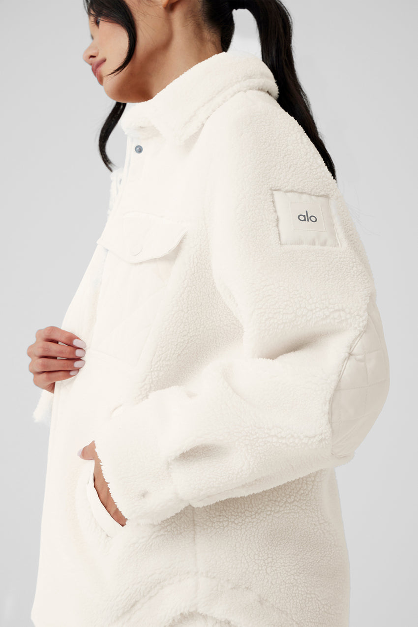 Sherpa Edge Shacket - Black
