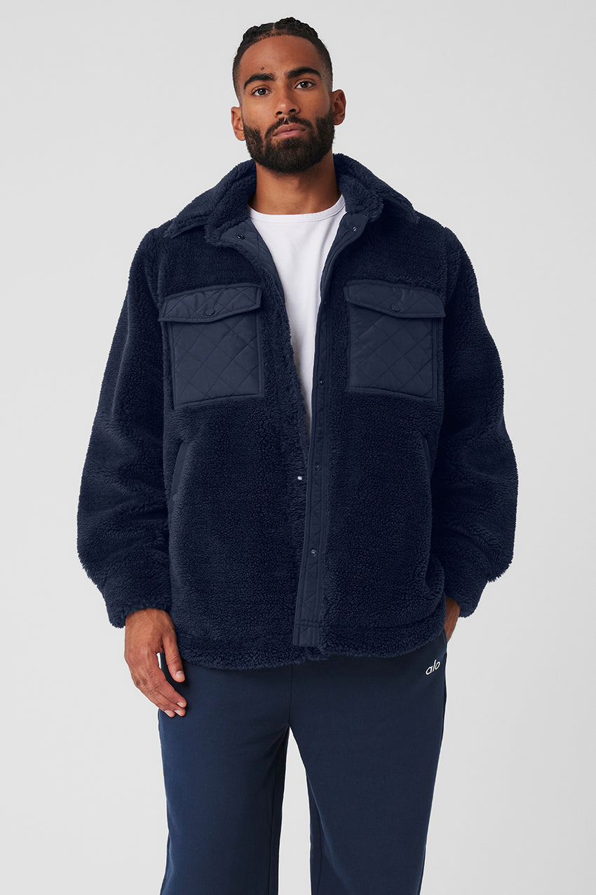Sherpa Edge Shacket - Black