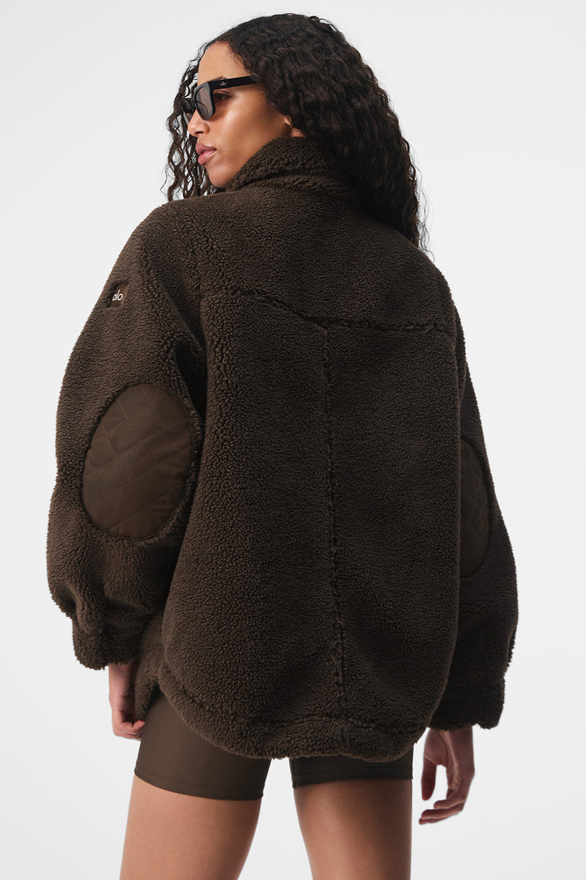 Sherpa Edge Shacket - Black