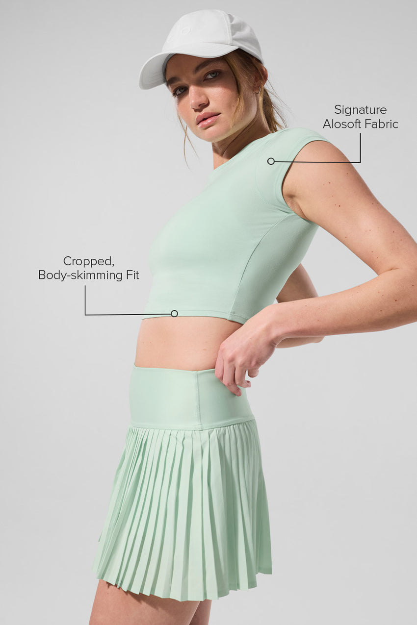 Alosoft Crop Finesse Short Sleeve - Black
