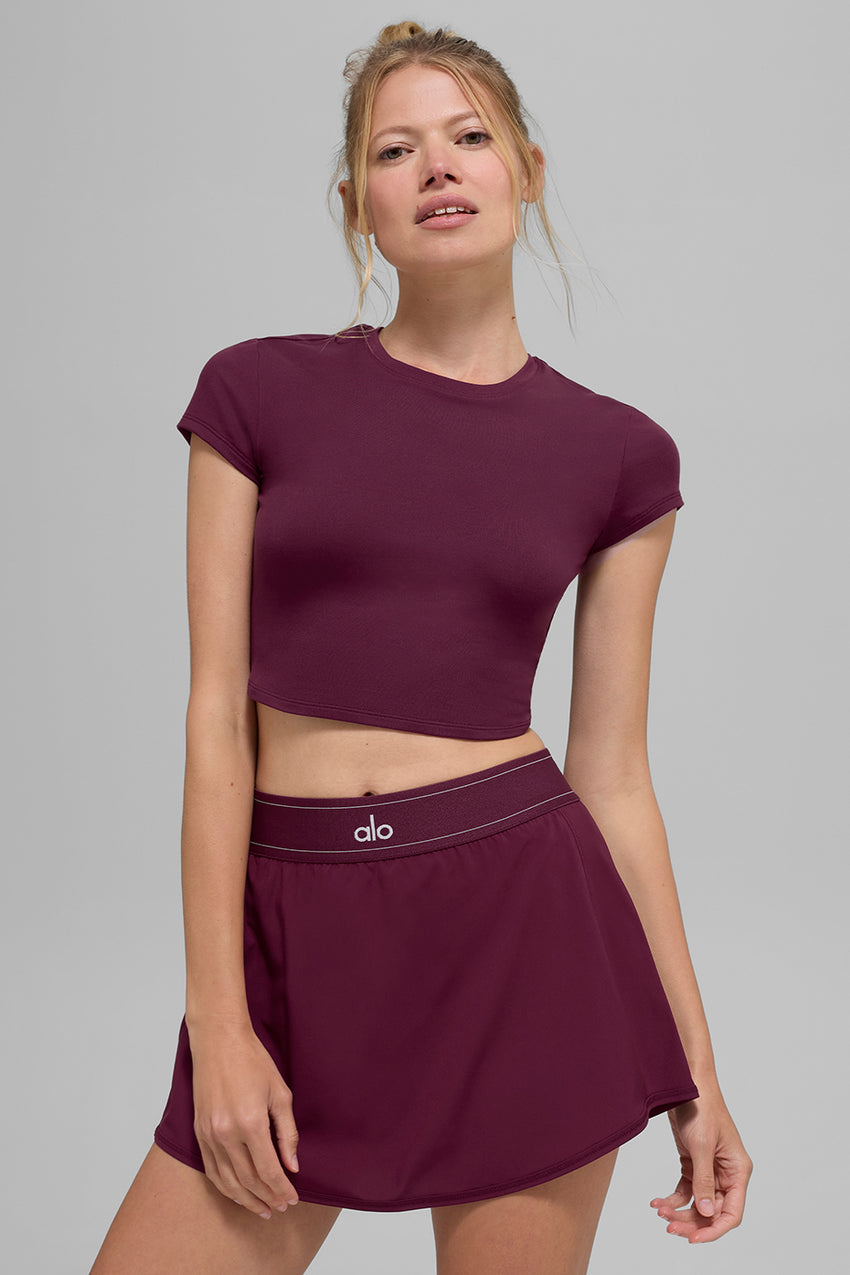 Alosoft Crop Finesse Short Sleeve - Black