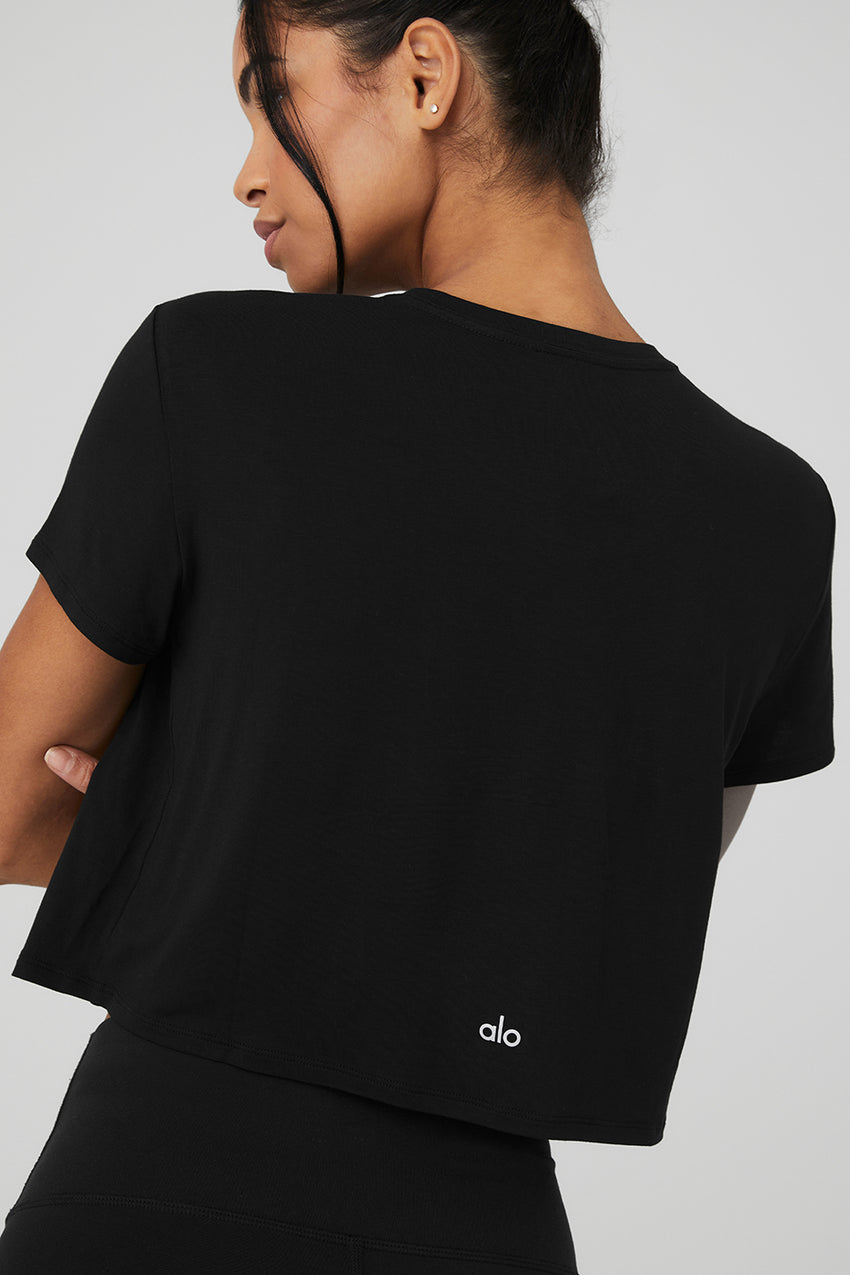 Cropped All Day Short Sleeve - White