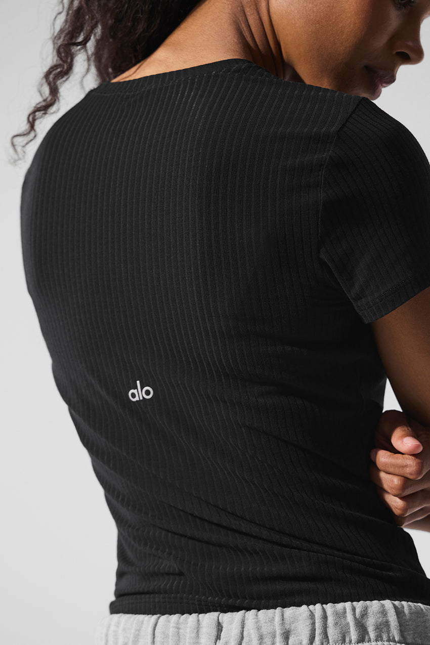 Ribbed Sea Coast Tee - Ivory