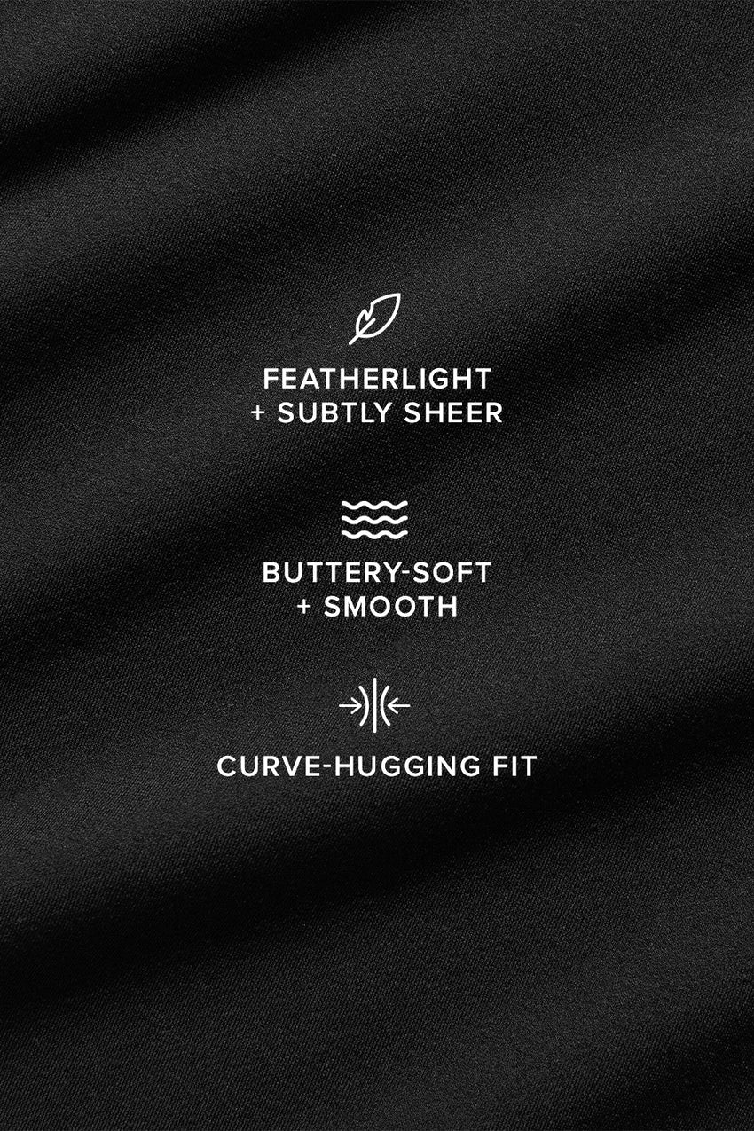 Sheer Glow Tank - Black