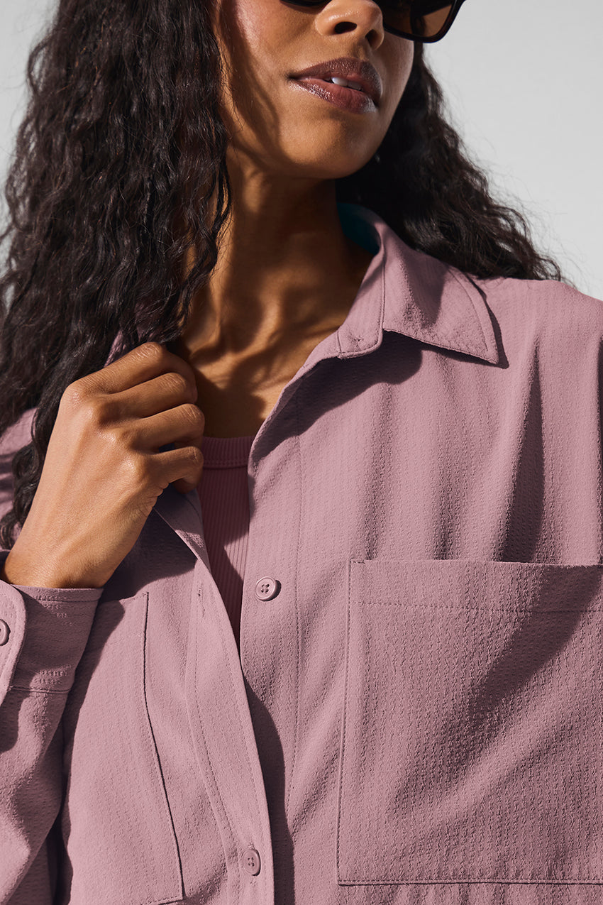 Dreamscape Button Down Long Sleeve - White