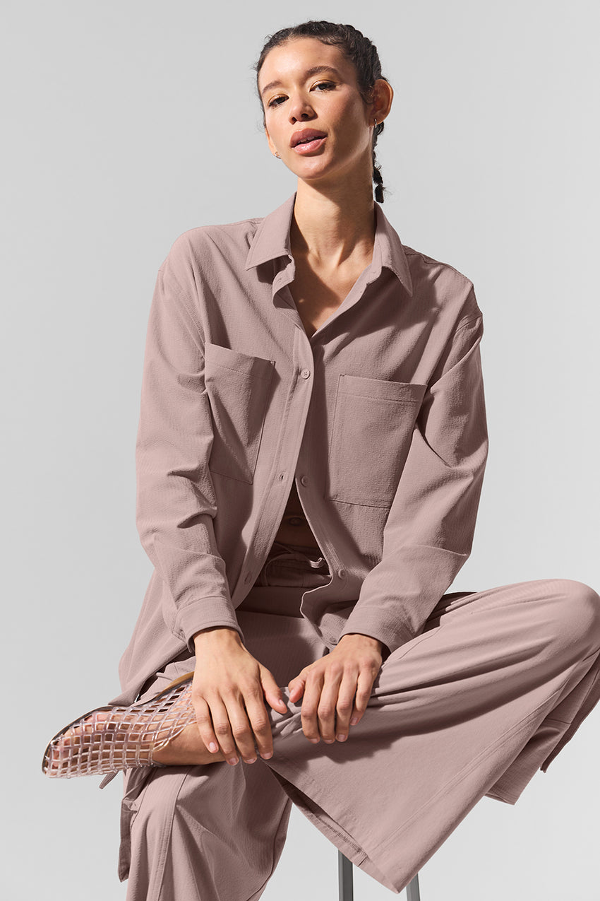 Dreamscape Button Down Long Sleeve - White