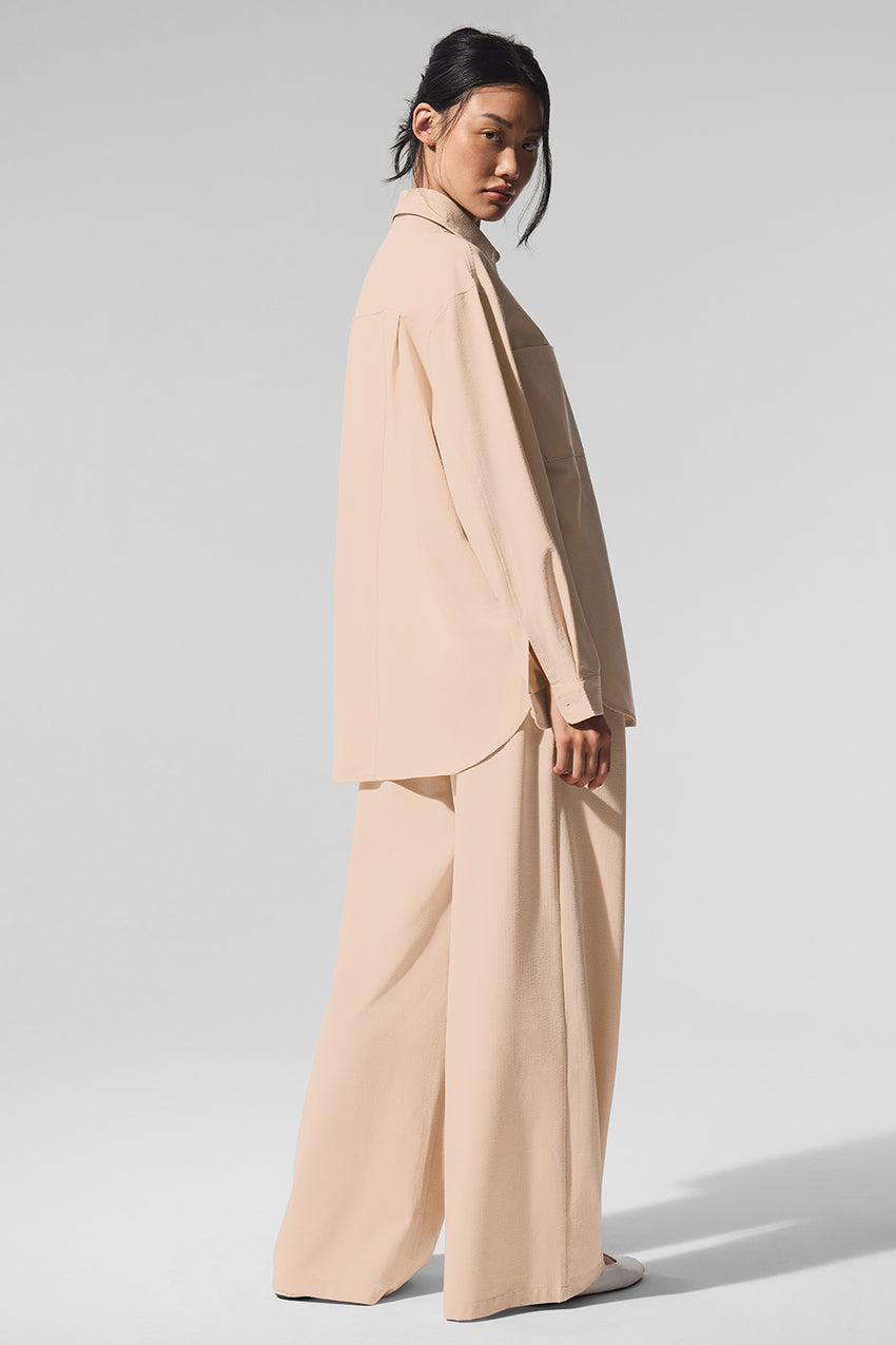Dreamscape Button Down Long Sleeve - White