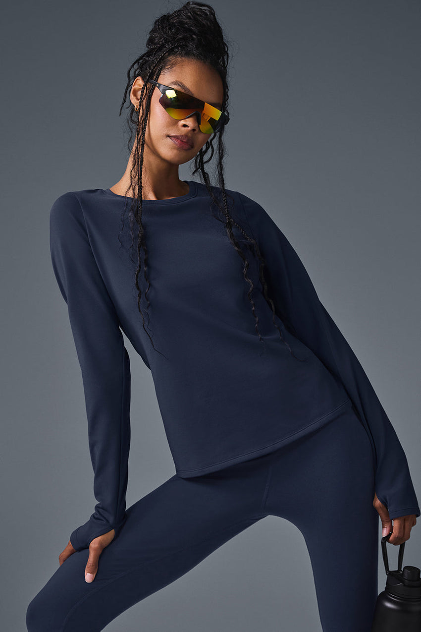 Airbrush Winter Warm Nocturne Long Sleeve - Black