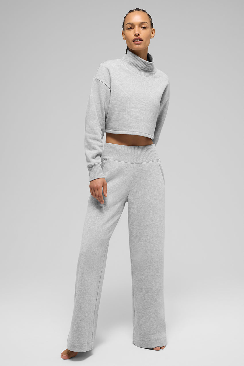Cropped Serenity Coverup - Athletic Heather Grey
