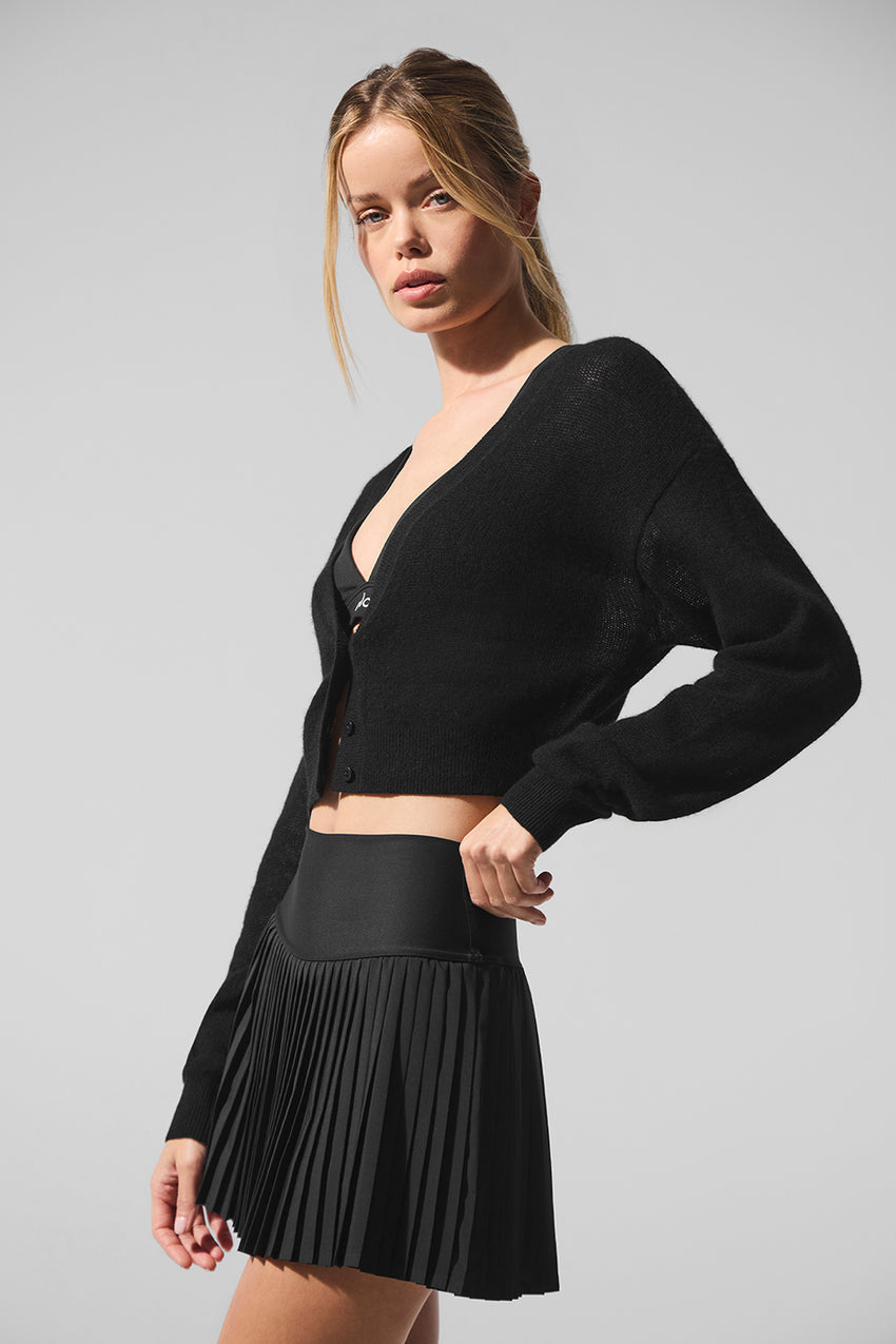 Sheer Cashmere Cropped Cardigan - Ivory