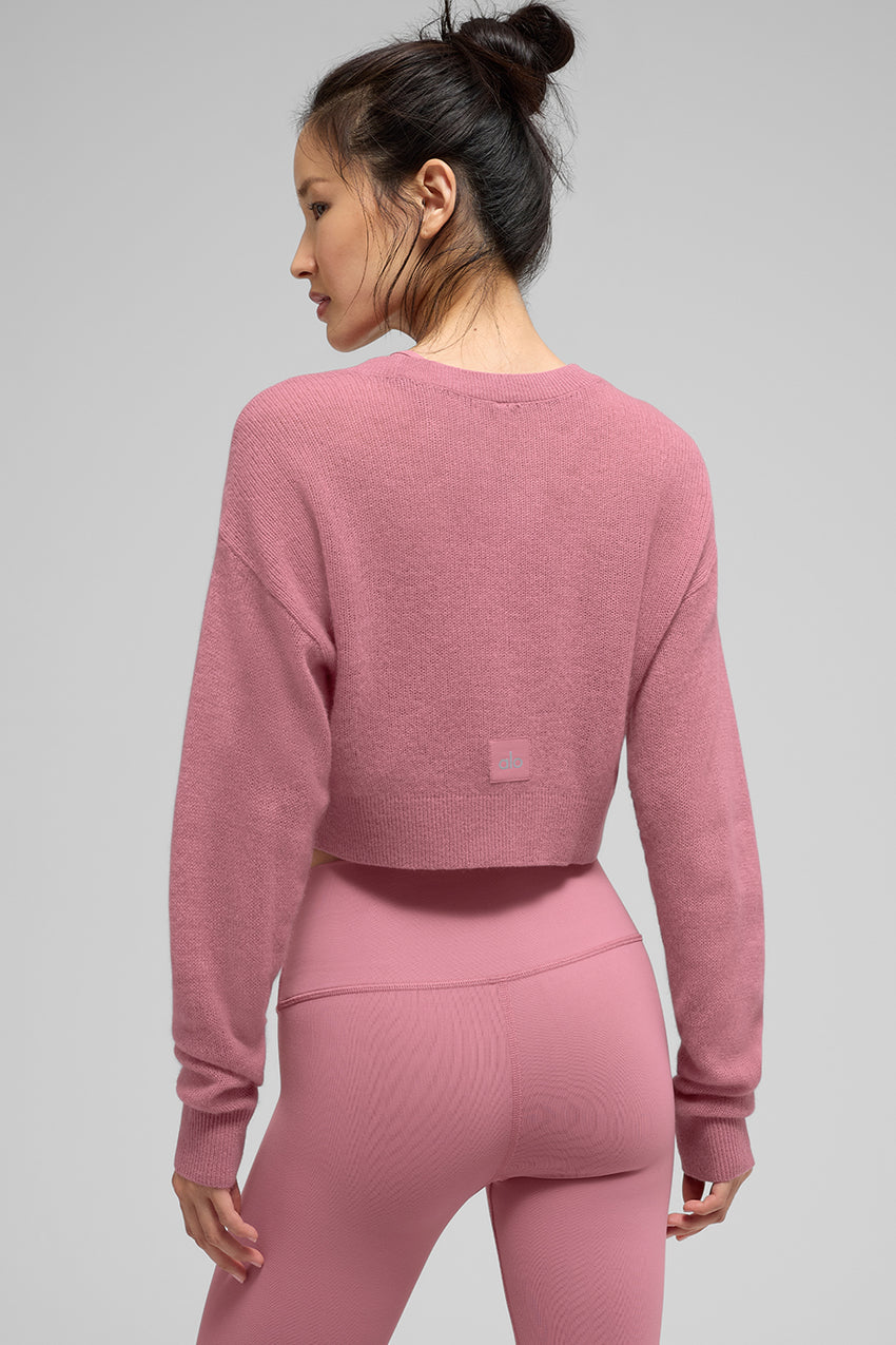 Sheer Cashmere Cropped Cardigan - Ivory