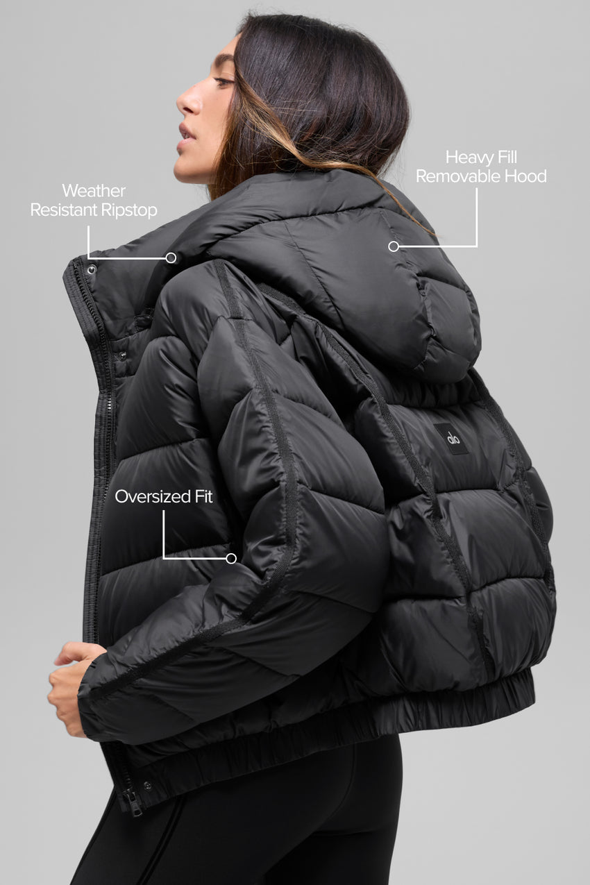 Aspen Love Puffer Jacket - Black