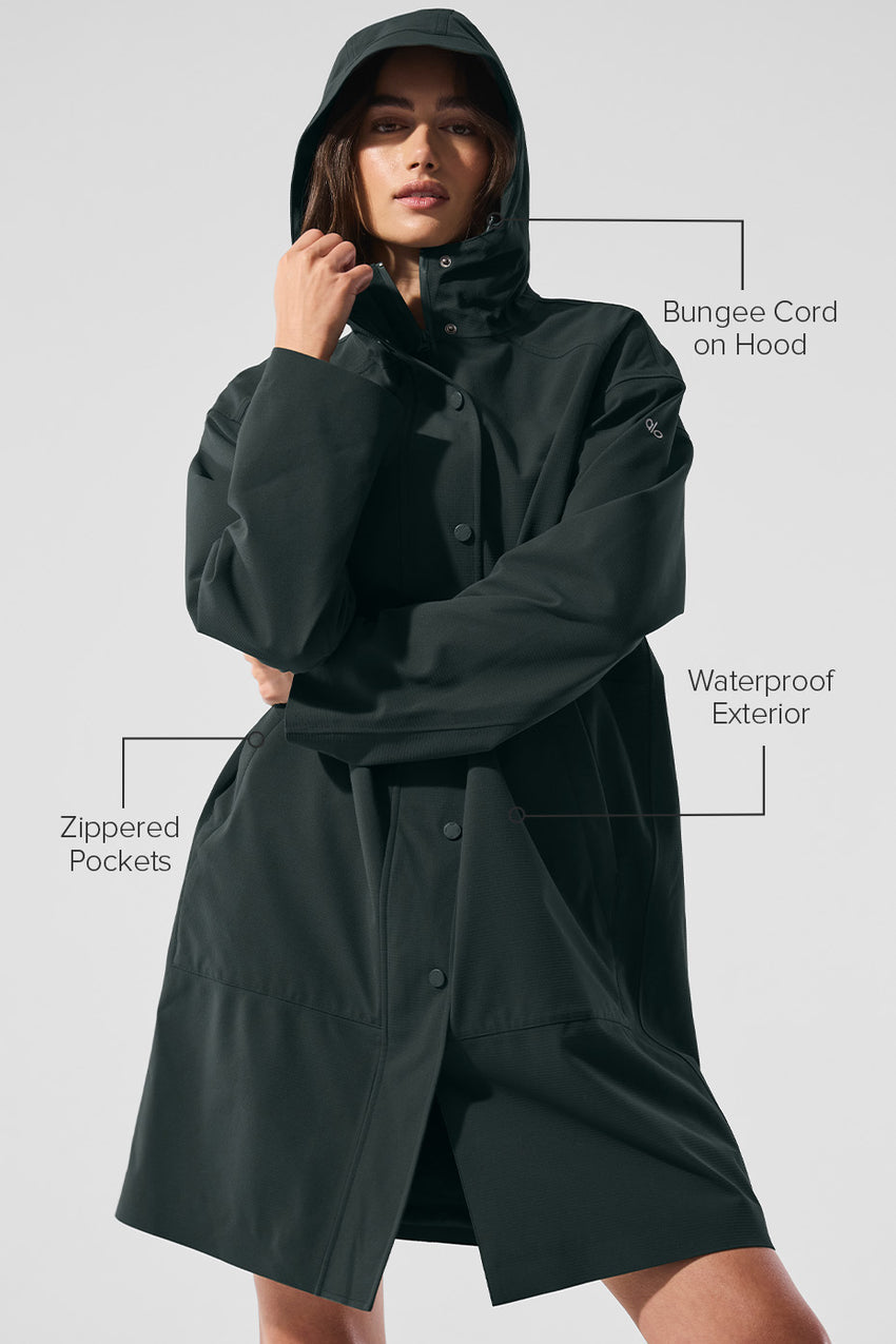 Rain Or Shine Long Coat - Black