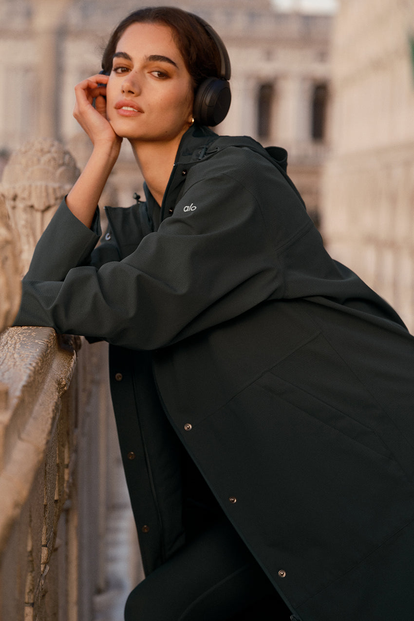 Rain Or Shine Long Coat - Black
