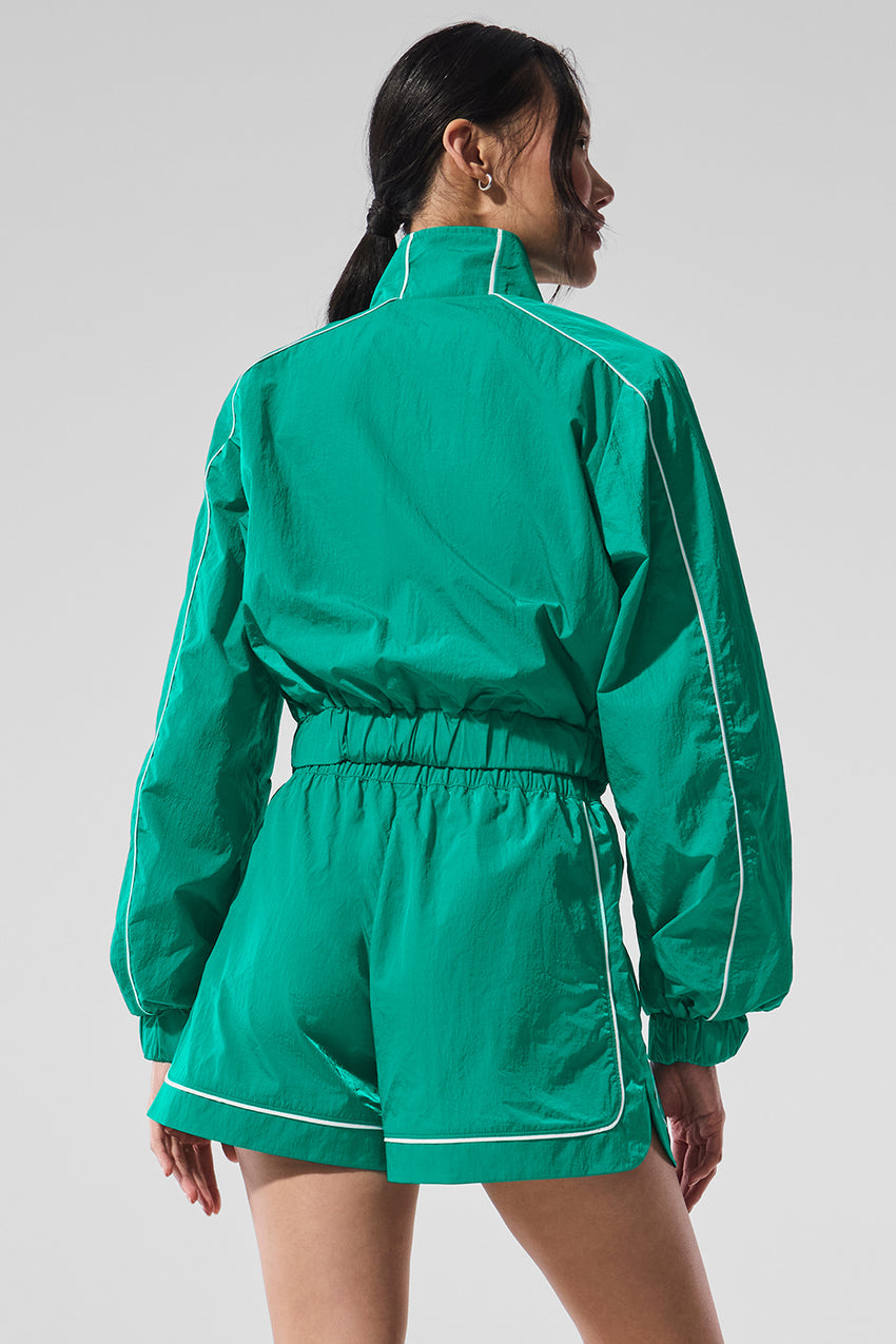 Motivate Full-Zip Track Jacket - Black/White