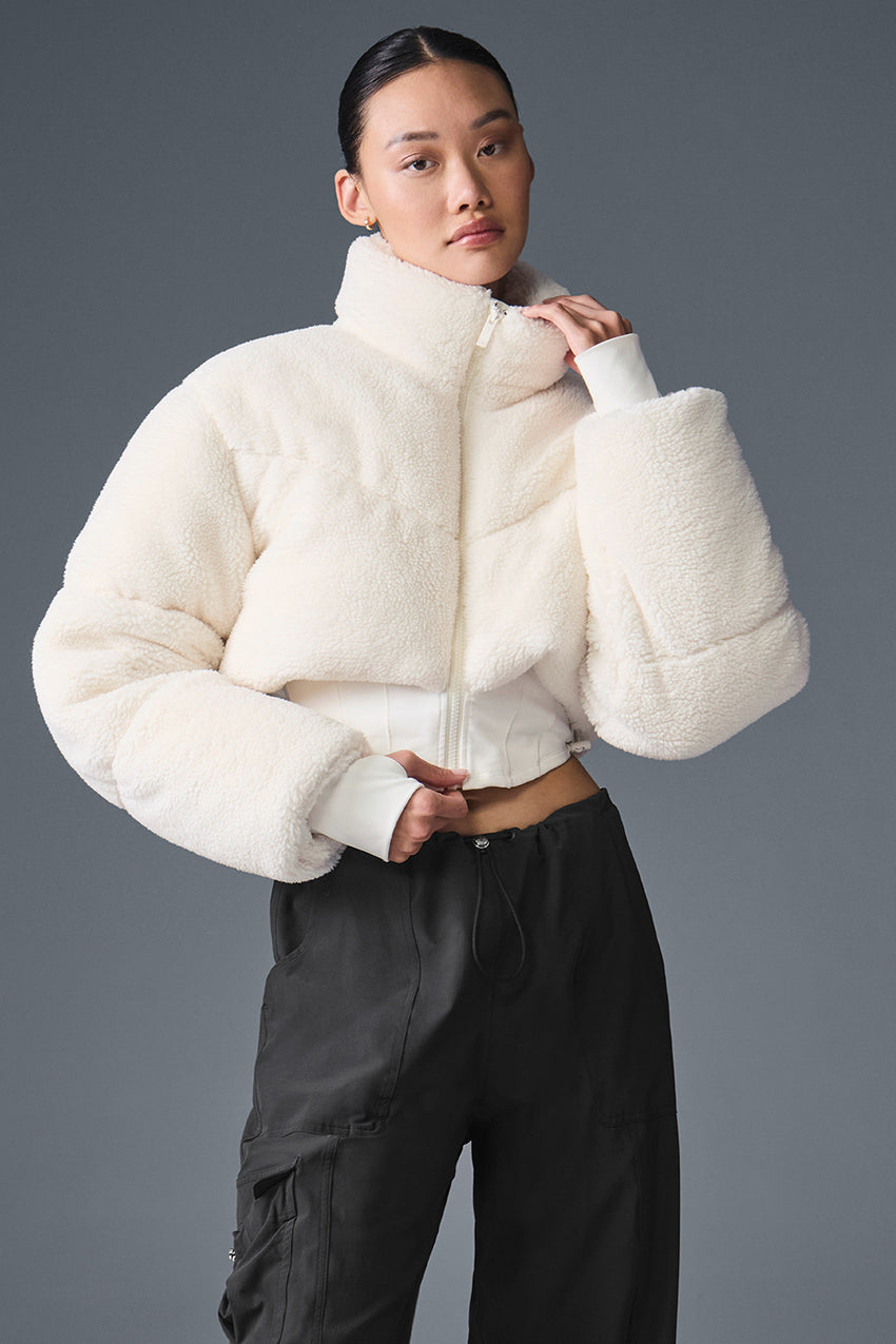 Sherpa Main Act Corset Puffer - Black