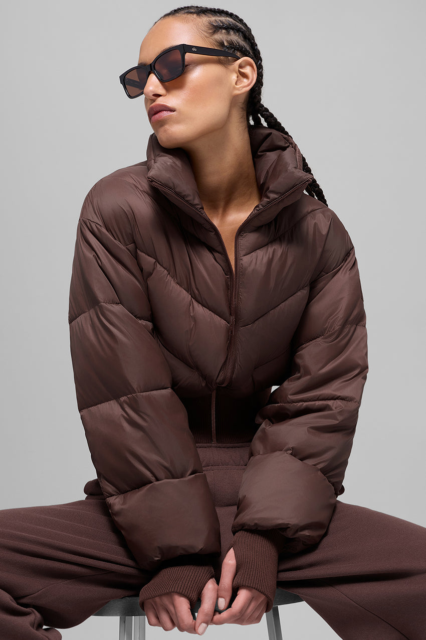 Cropped Atmosphere Puffer - Black