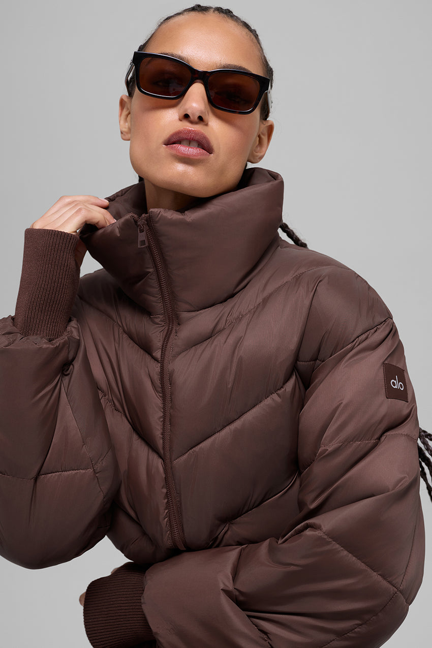 Cropped Atmosphere Puffer - Black
