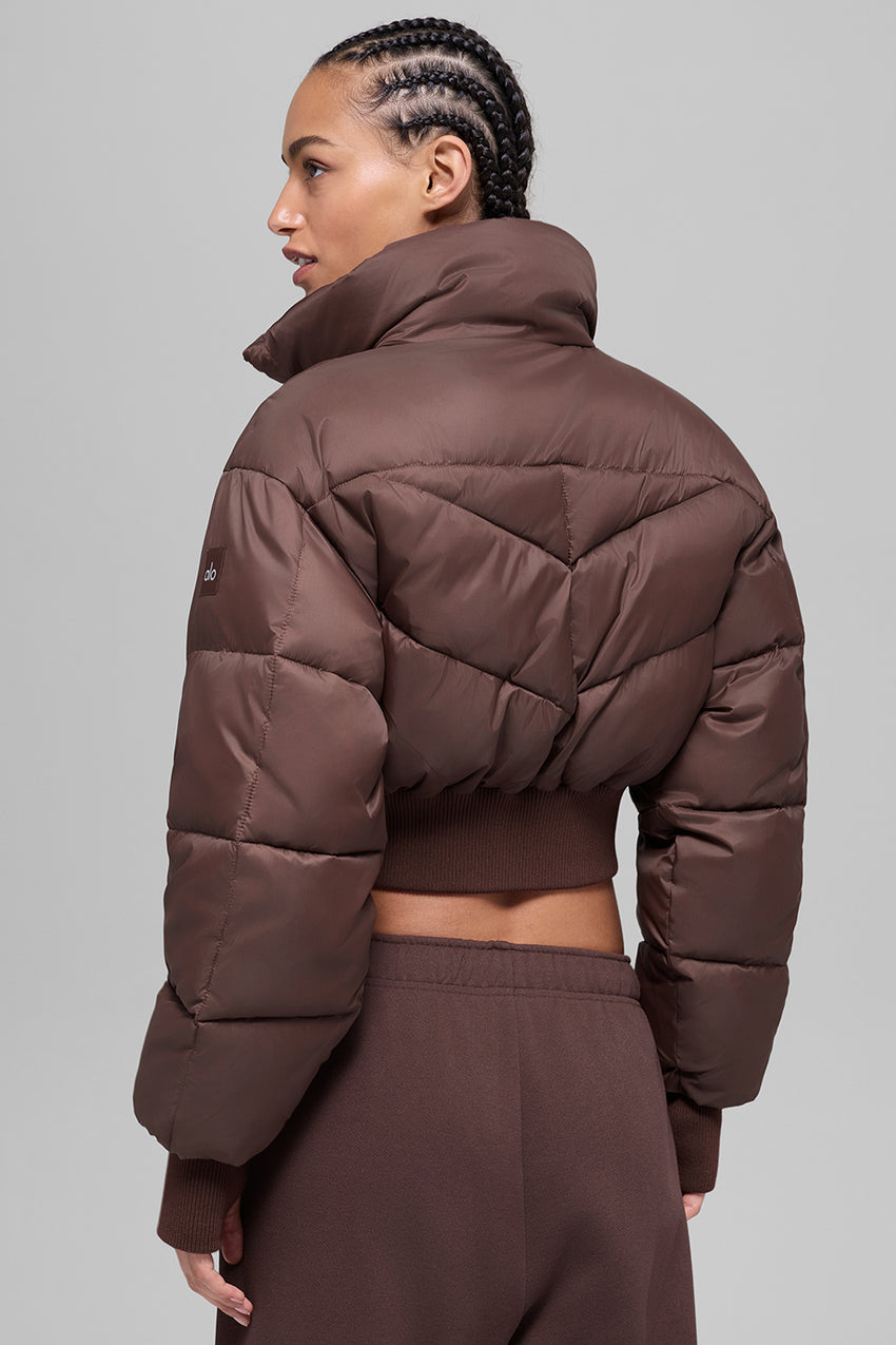 Cropped Atmosphere Puffer - Black