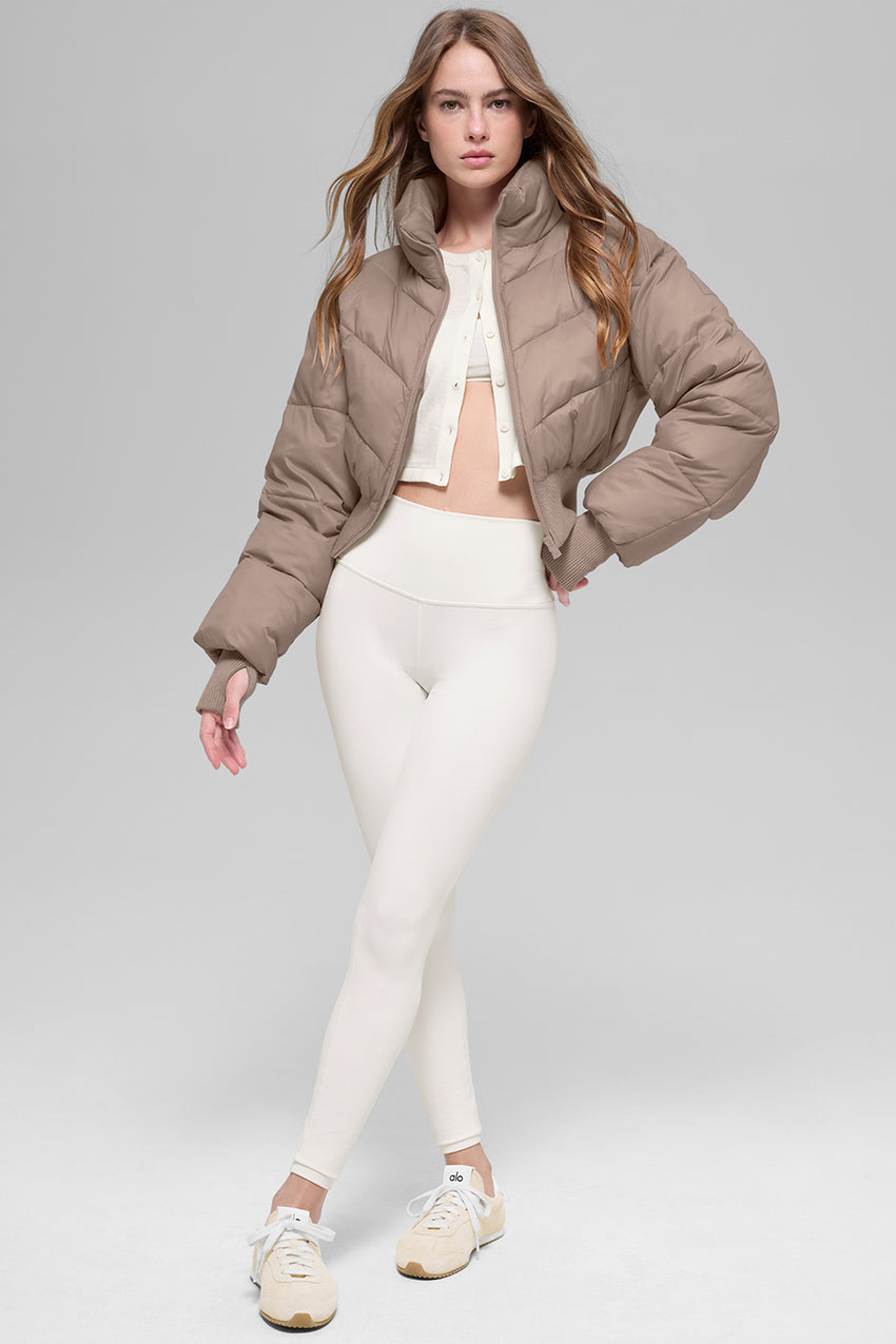 Cropped Atmosphere Puffer - Black