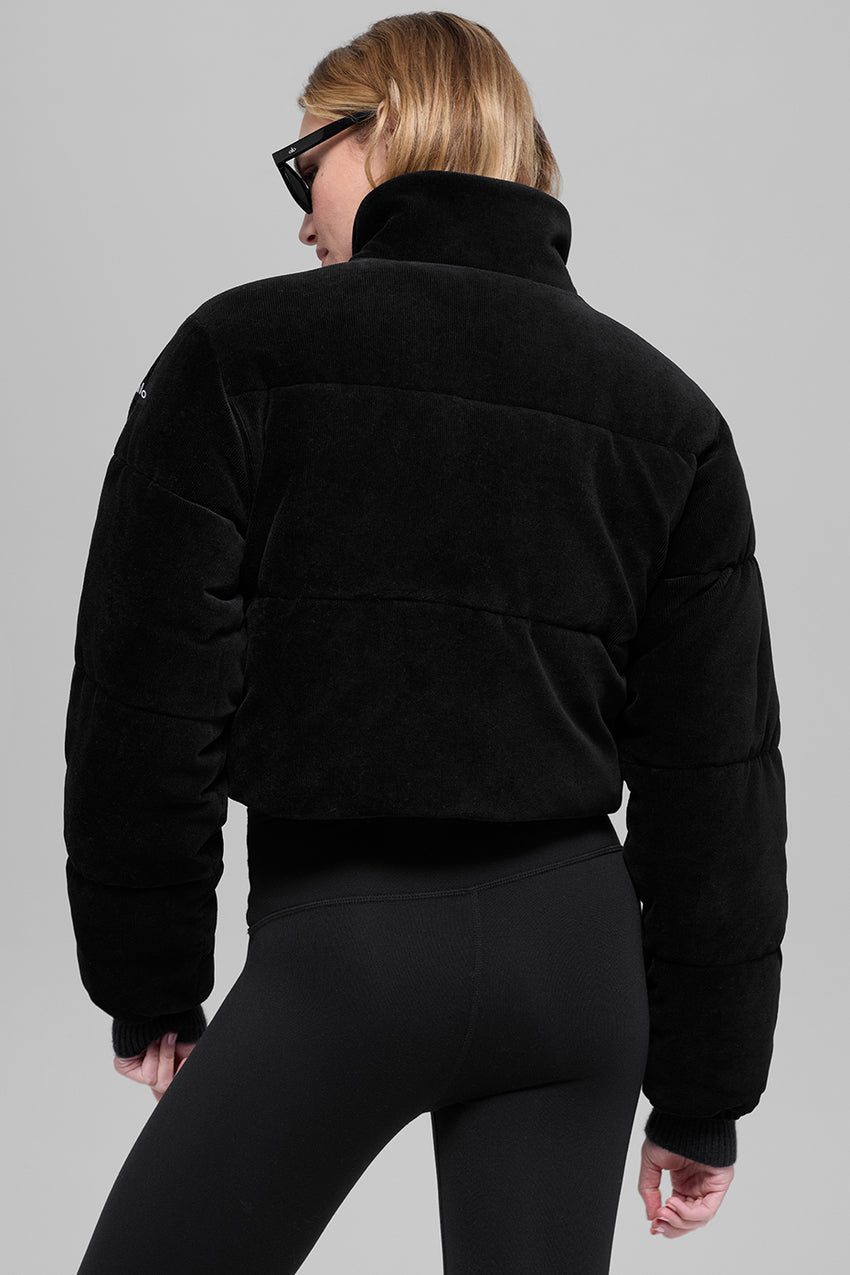 Micro Corduroy Dreamy Puffer - Black