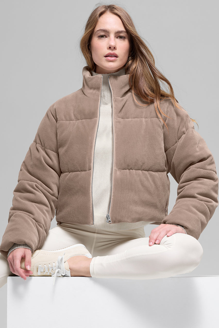 Micro Corduroy Dreamy Puffer - Black