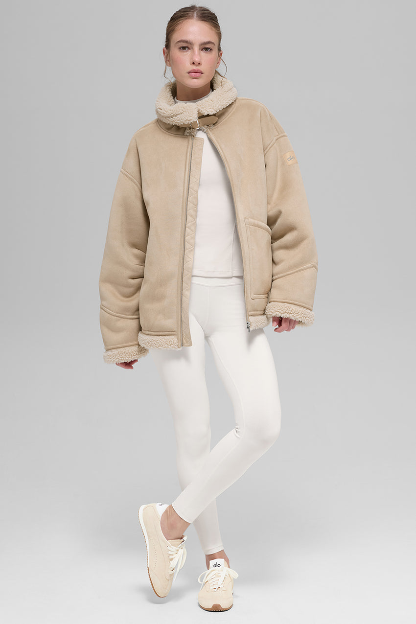 Faux Shearling Grand Jacket - Black