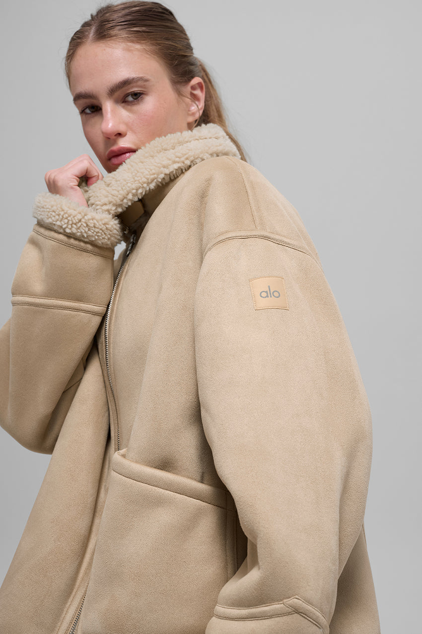 Faux Shearling Grand Jacket - Black