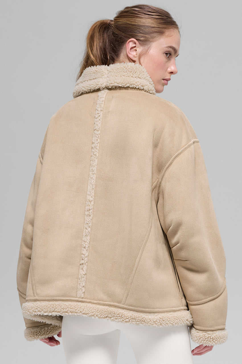 Faux Shearling Grand Jacket - Black