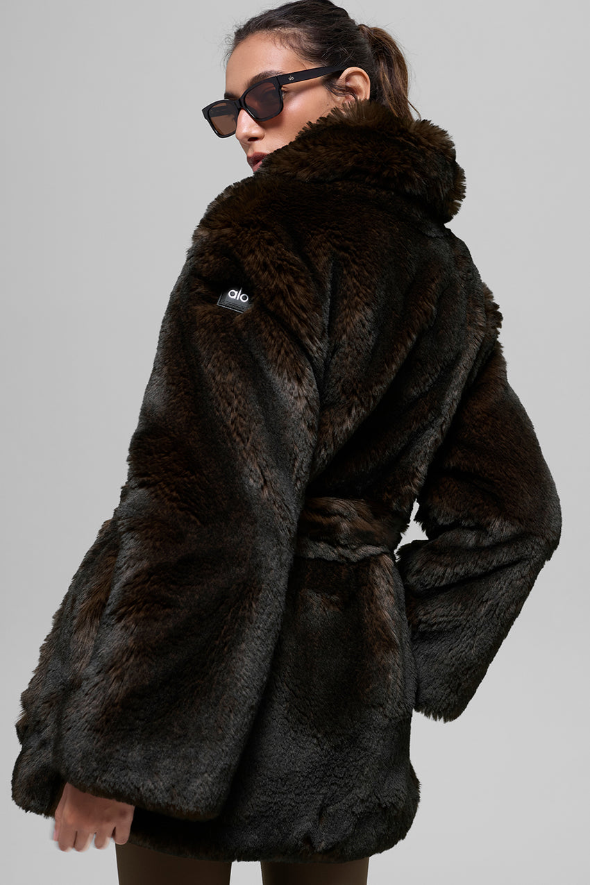 Faux Fur Starstruck Coat - Black