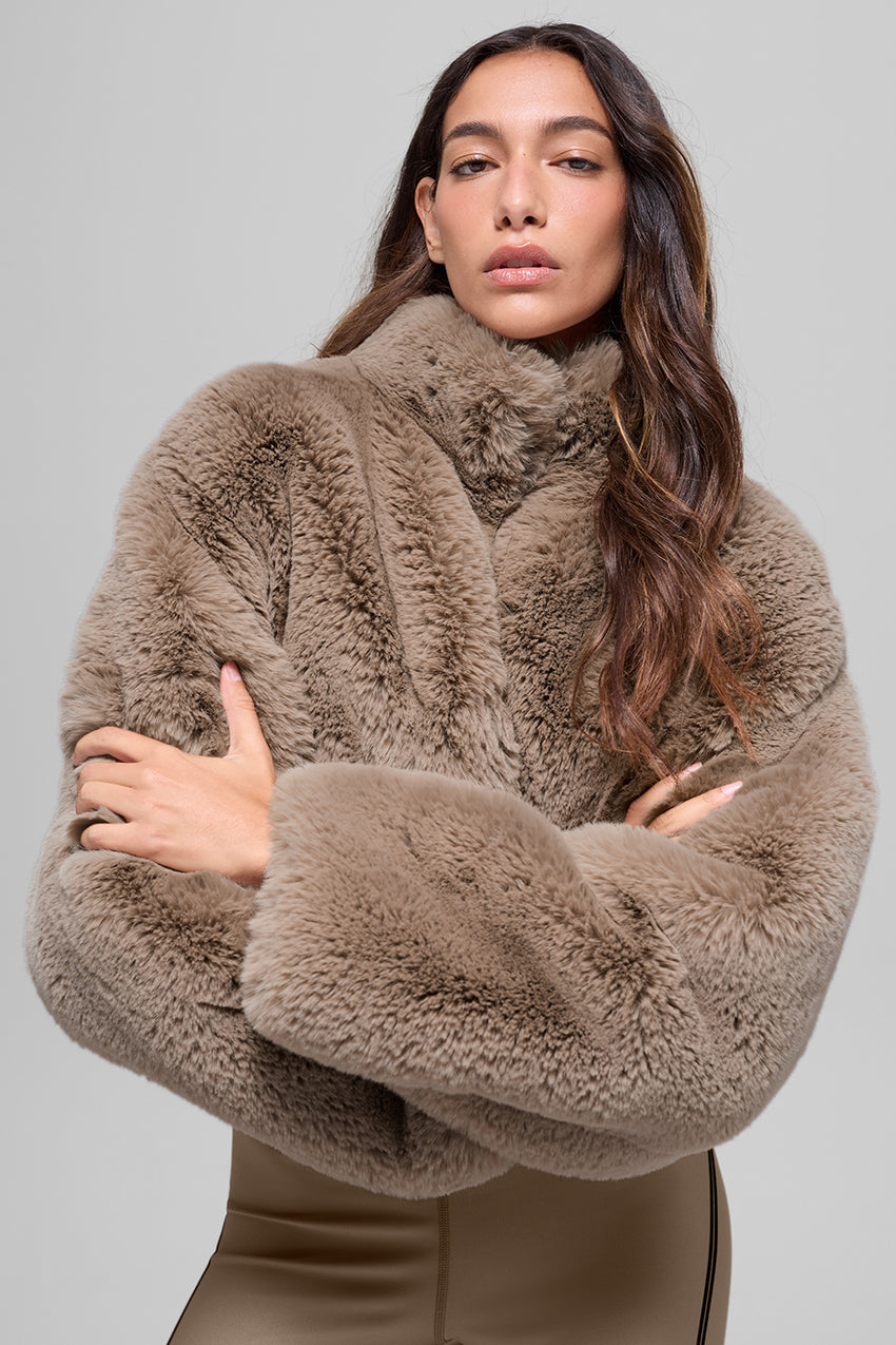 Faux Fur Allure Jacket - Black