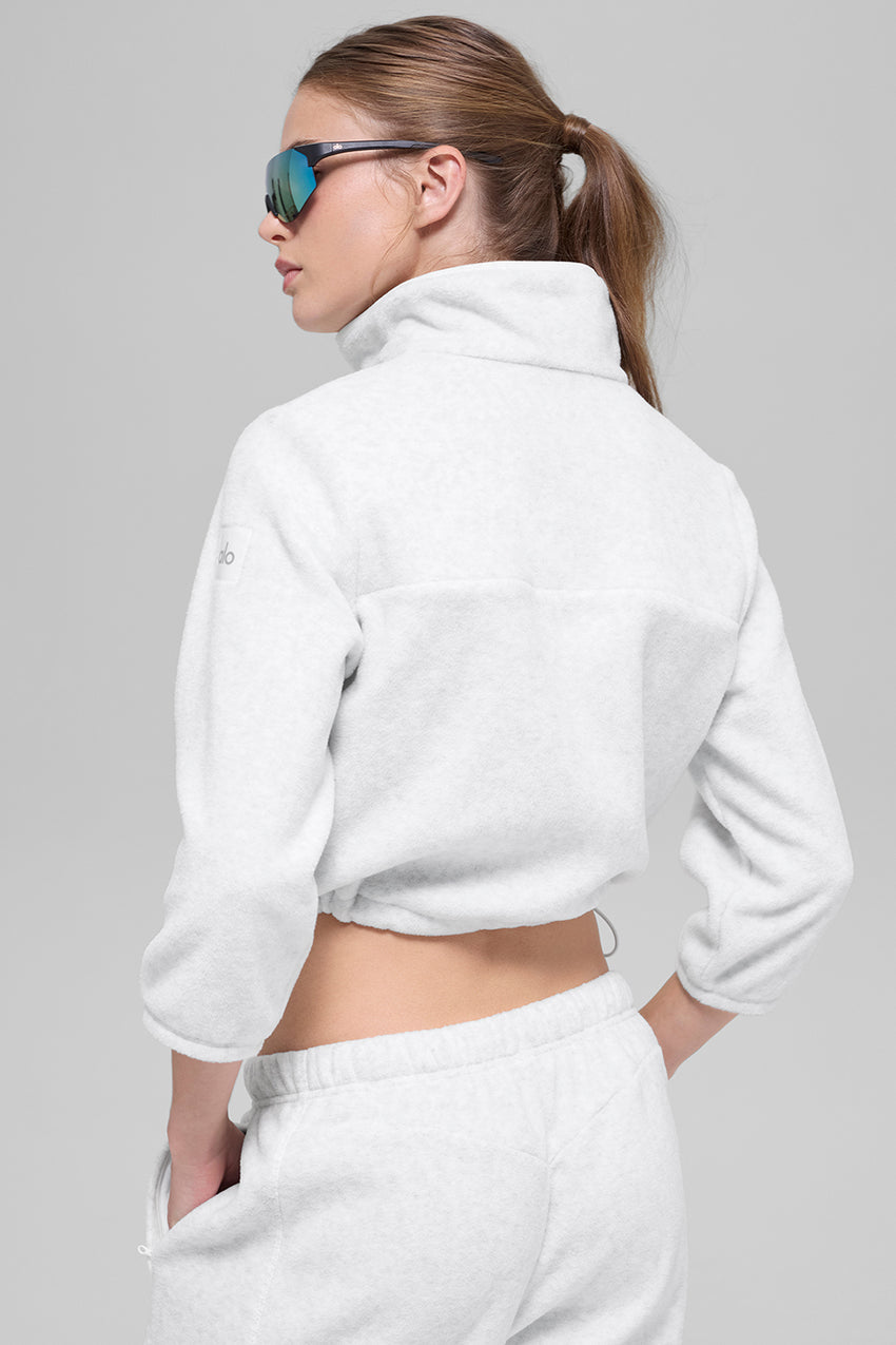 Polar Fleece Retreat Cropped Jacket - Black