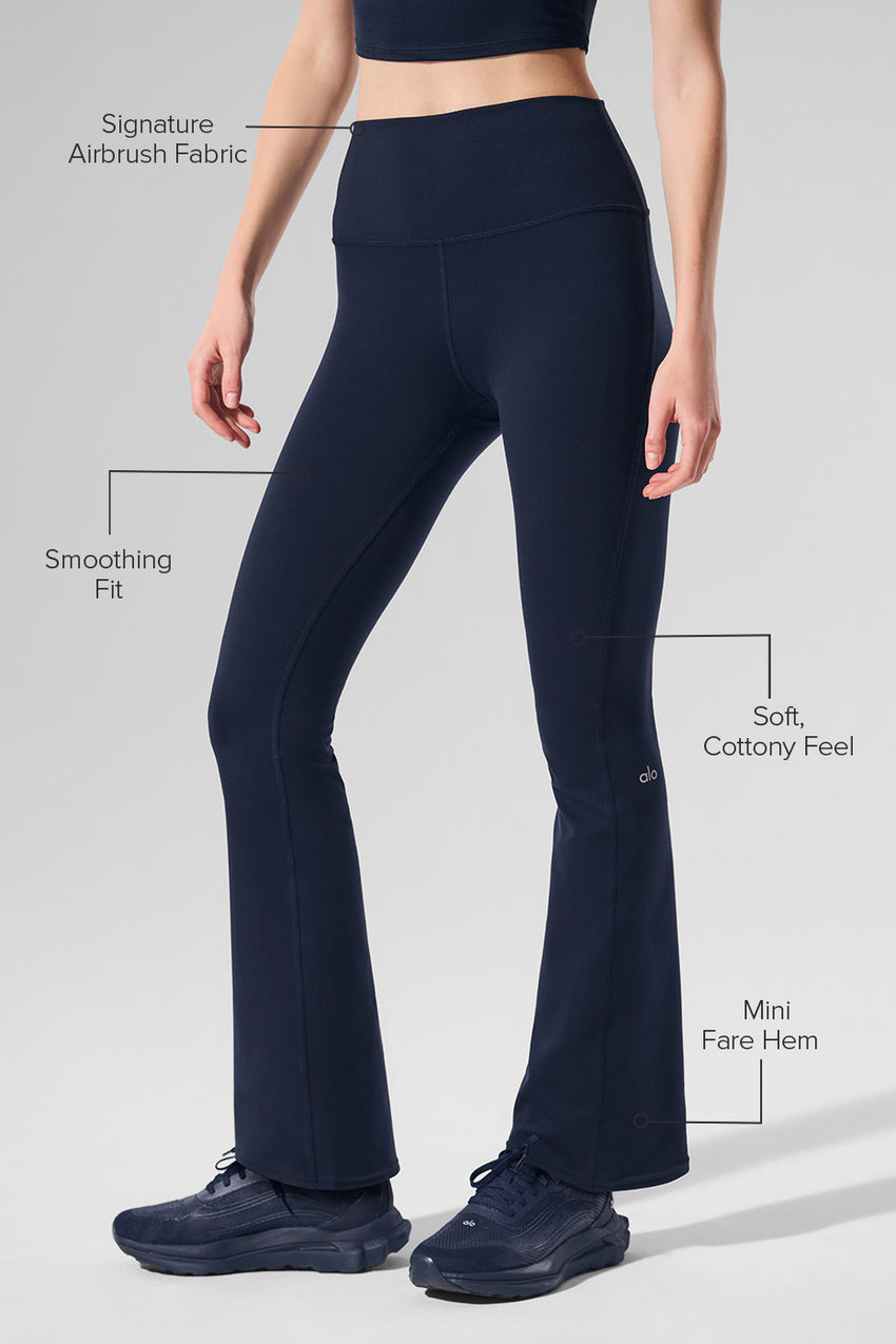 Airbrush High-Waist 7/8 Bootcut Legging - Black