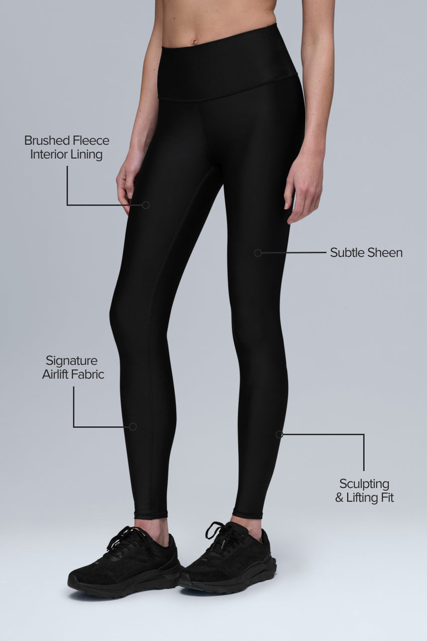 Airlift Winter Warm High-Waist Legging - Black
