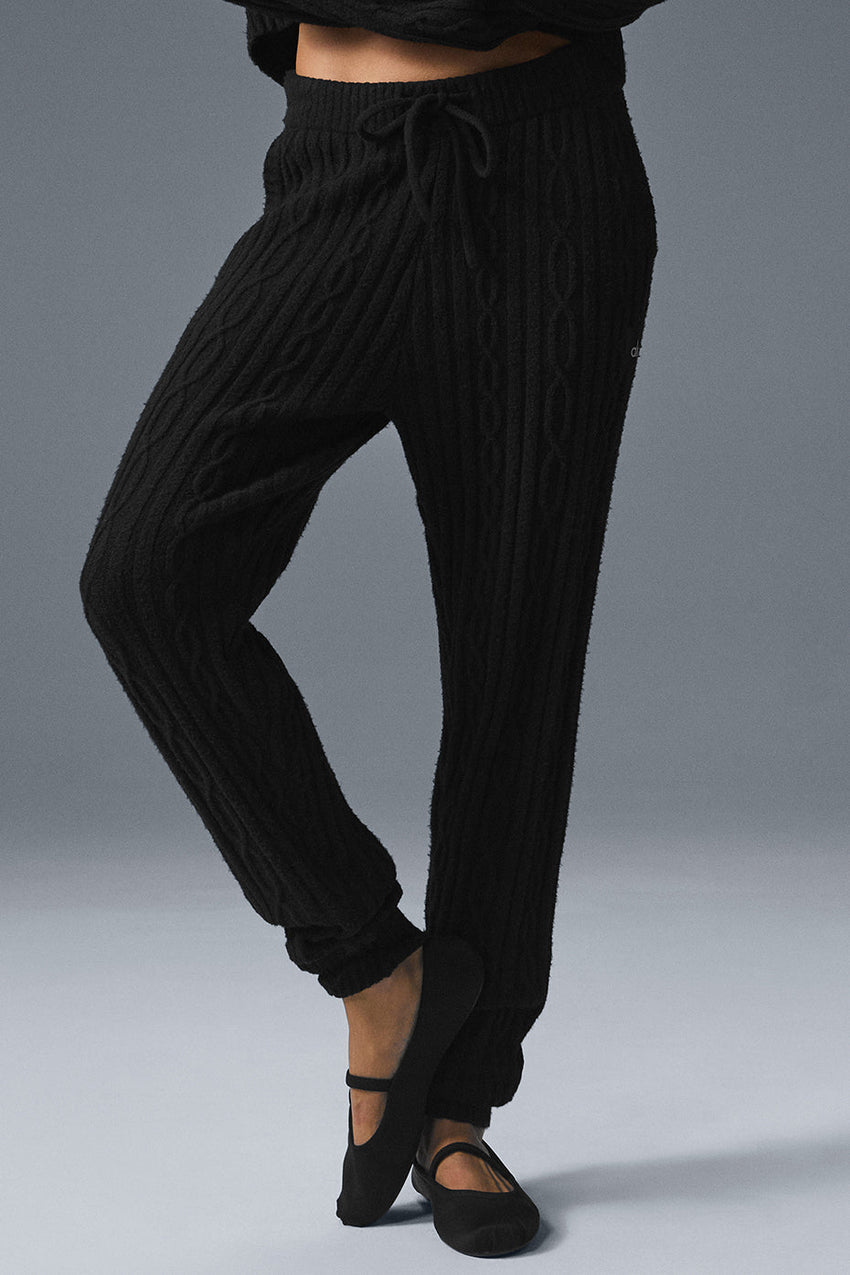 Cable Knit Winter Bliss Pant - Ivory