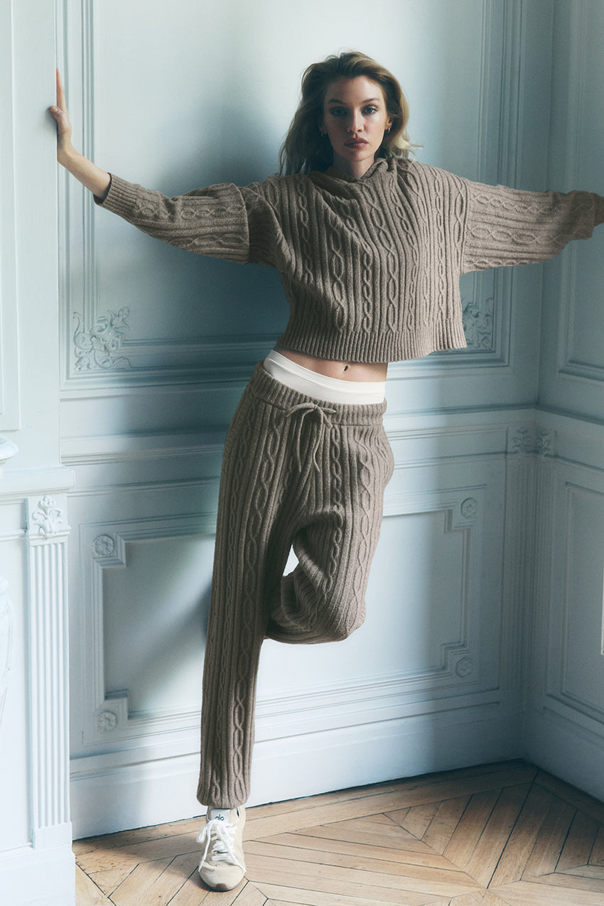 Cable Knit Winter Bliss Pant - Ivory