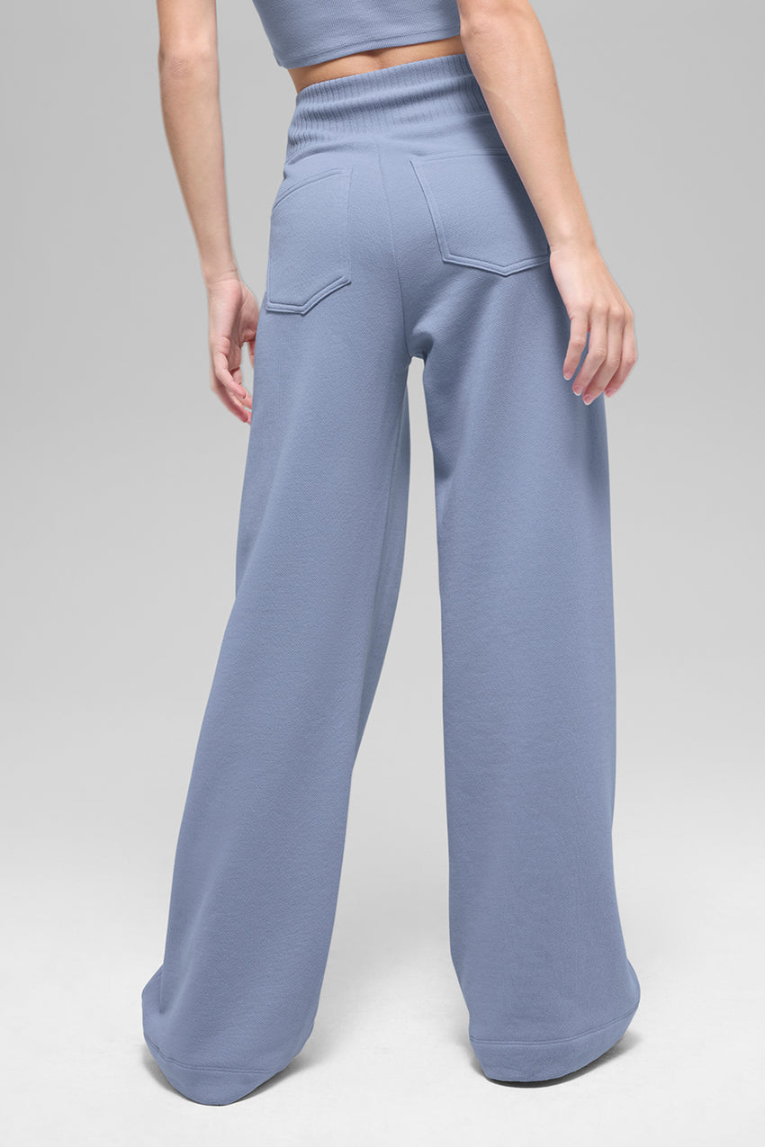 Serenity Wide Leg Sweatpant - Athletic Heather Grey