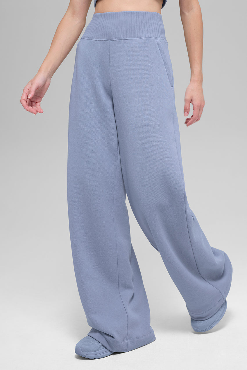 Serenity Wide Leg Sweatpant - Athletic Heather Grey