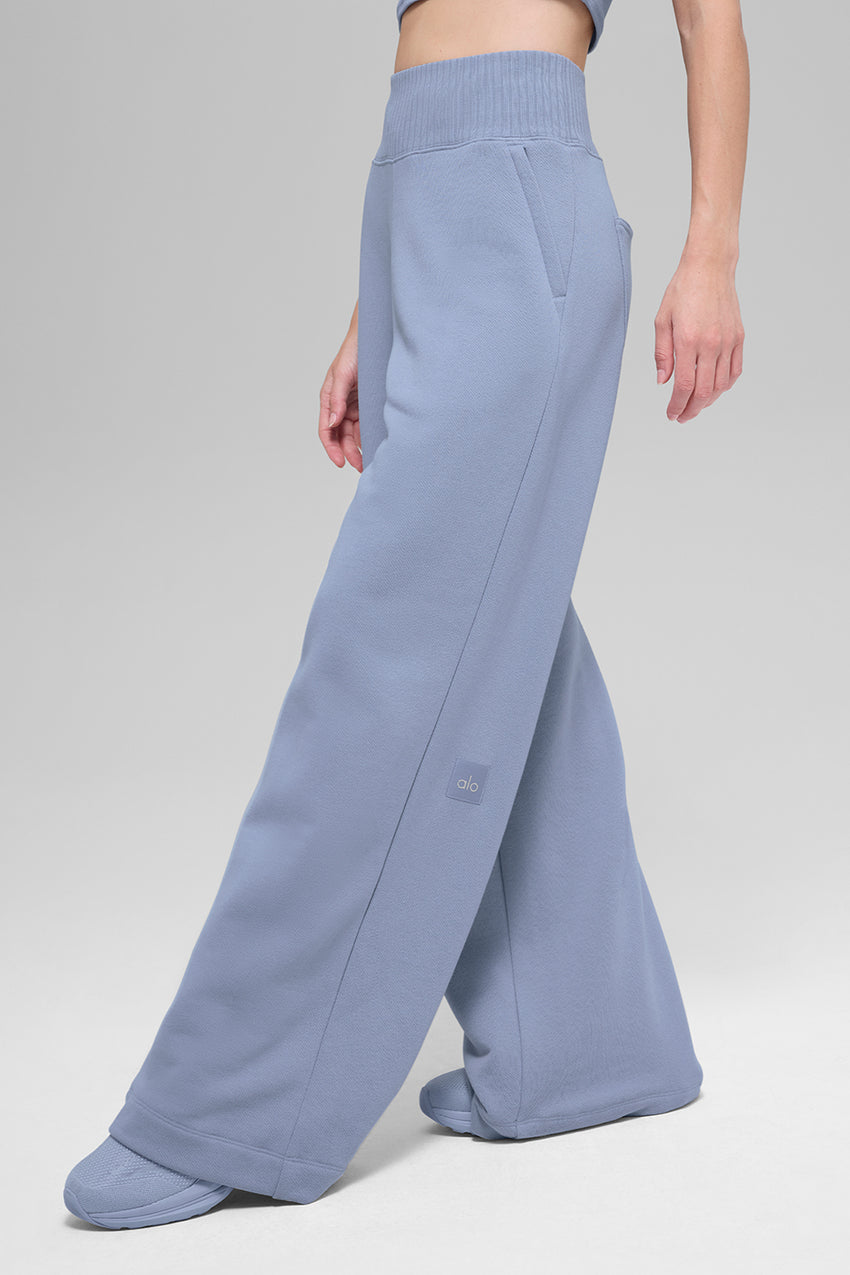Serenity Wide Leg Sweatpant - Athletic Heather Grey