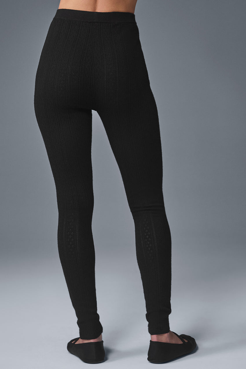 Pointelle Sweater High-Waist Be Mine Legging - Light Grey Heather