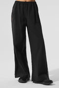 High-Waist Origin Wide Leg Track Pant - Black