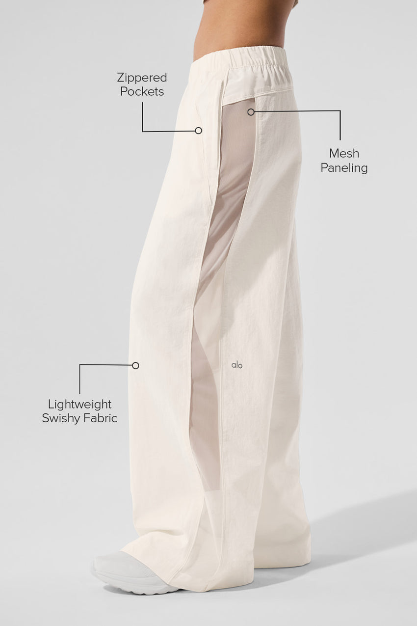 High-Waist Origin Wide Leg Track Pant - Black