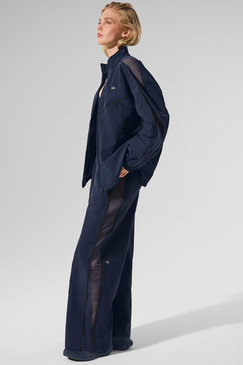 High-Waist Origin Wide Leg Track Pant - Black